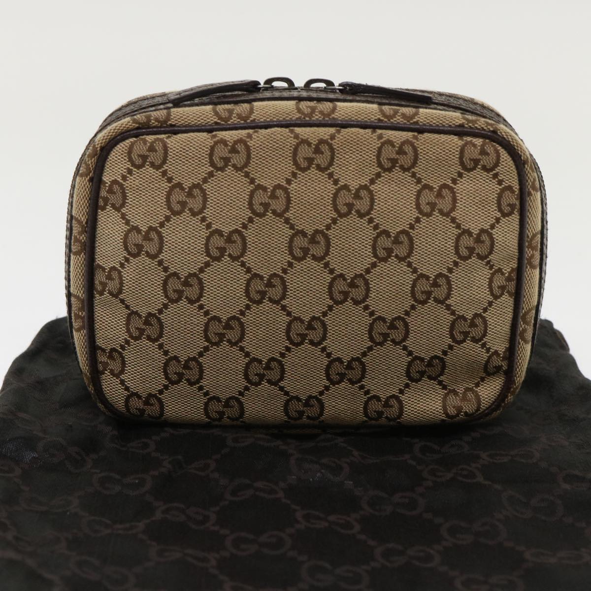 GUCCI GG Canvas Pouch Beige 153129 am4636