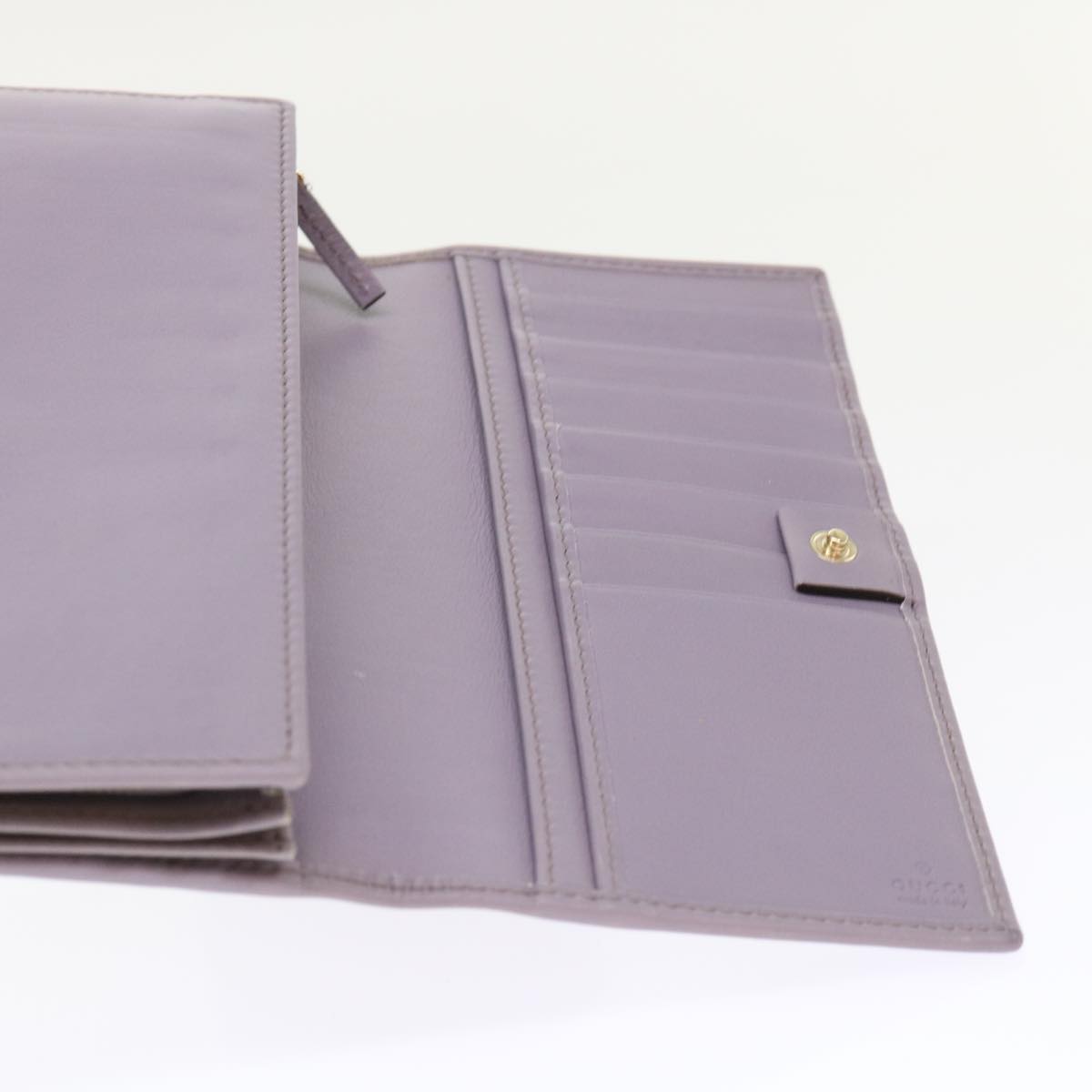GUCCI Swing Wallet Leather Purple 310021 am4638