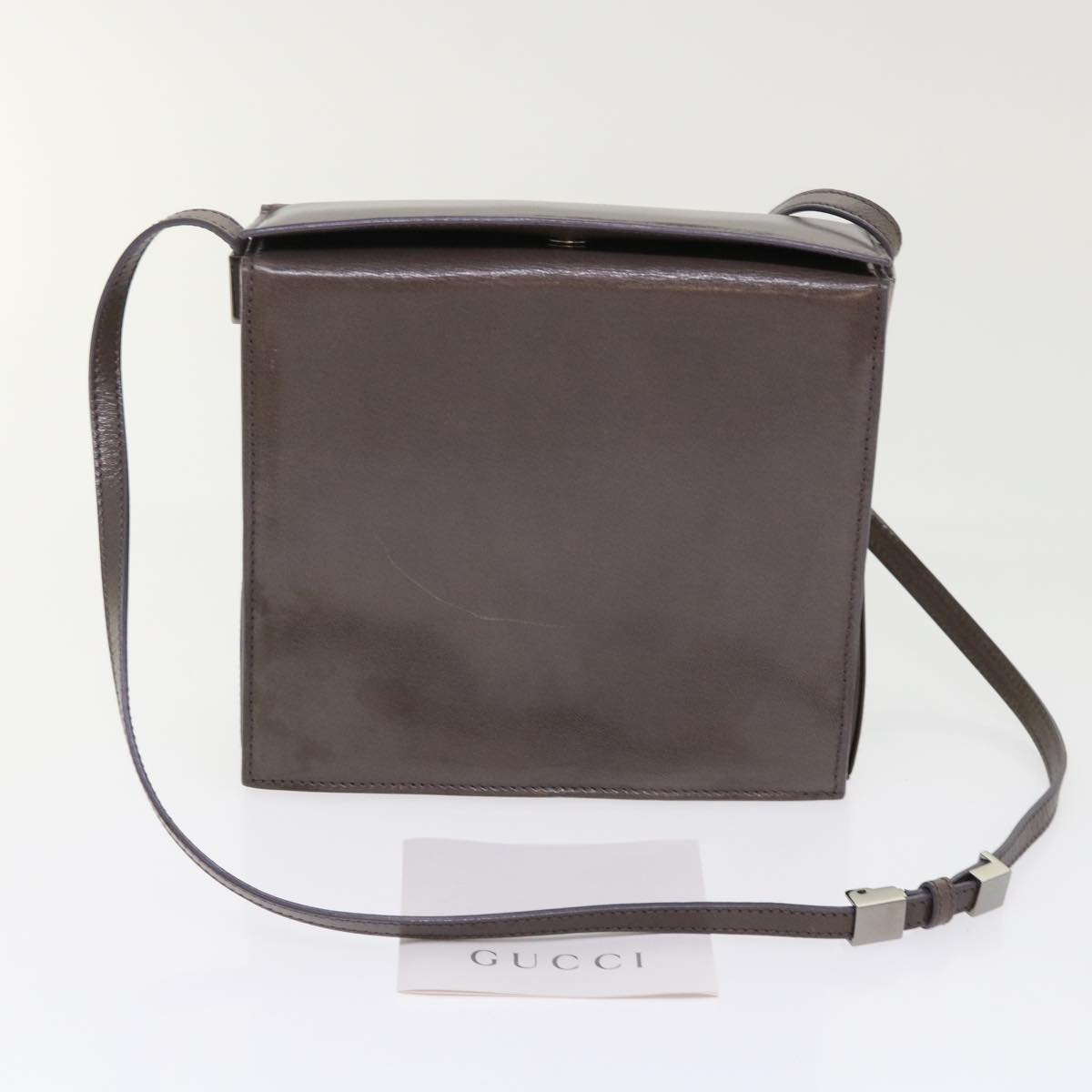 GUCCI Shoulder Bag Leather Outlet Gray 007.2014/3444 am4648