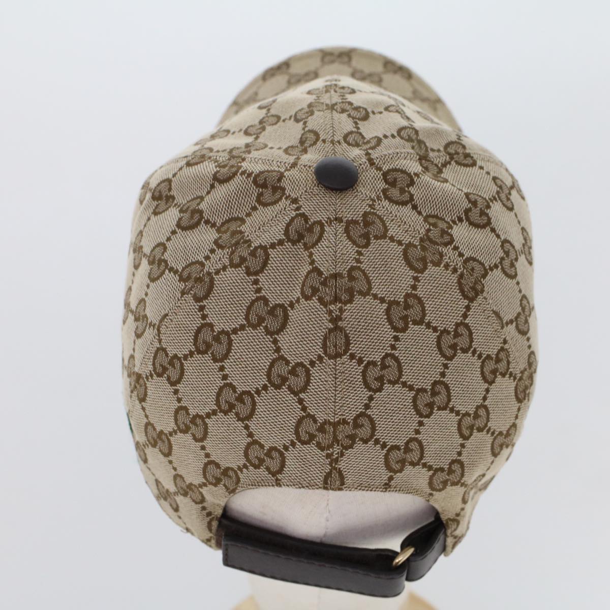 GUCCI GG Canvas Web Sherry Line Cap L Beige Red Green 200035 am4707