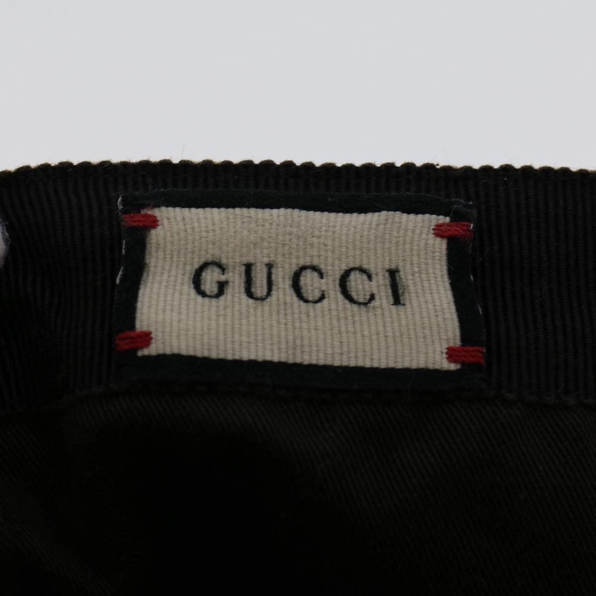 GUCCI GG Canvas Web Sherry Line Cap L Beige Red Green 200035 am4707