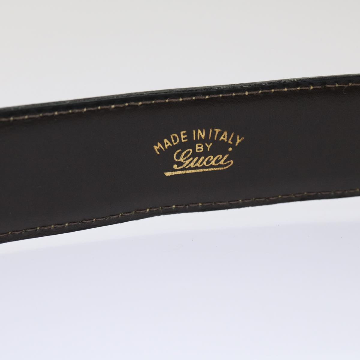 GUCCI Belt Leather 33.5"" White am4713