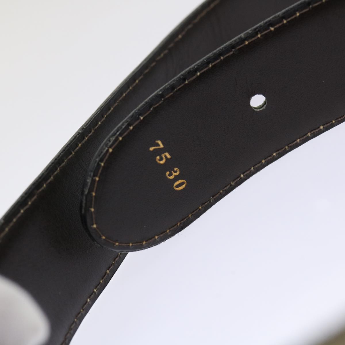 GUCCI Belt Leather 33.5"" White am4713