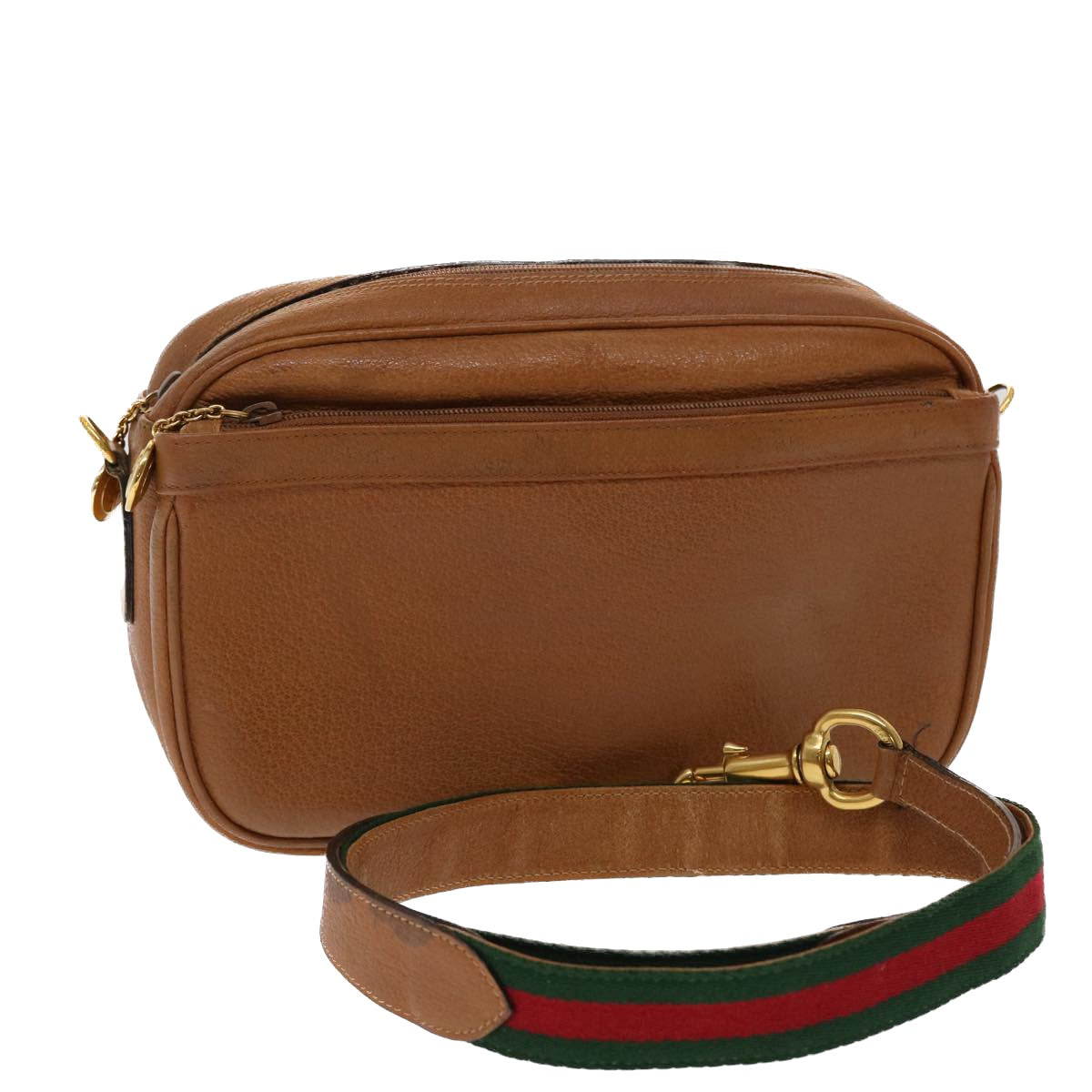GUCCI Shoulder Bag Leather Brown 001.115.1515 am4732