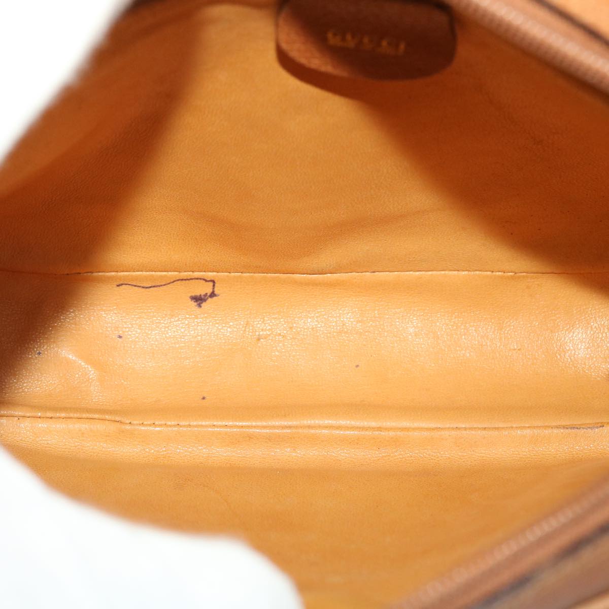 GUCCI Shoulder Bag Leather Brown 001.115.1515 am4732