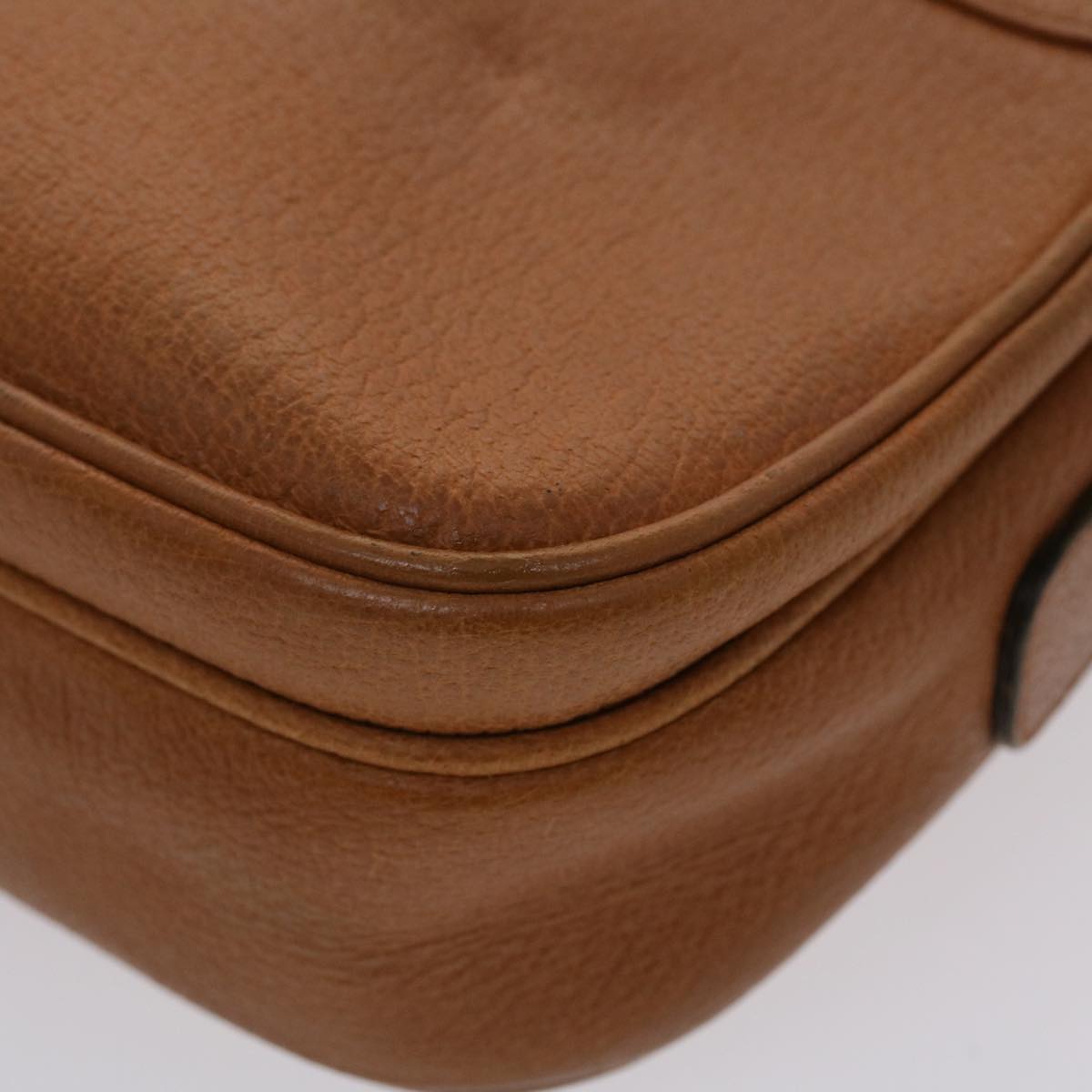 GUCCI Shoulder Bag Leather Brown 001.115.1515 am4732