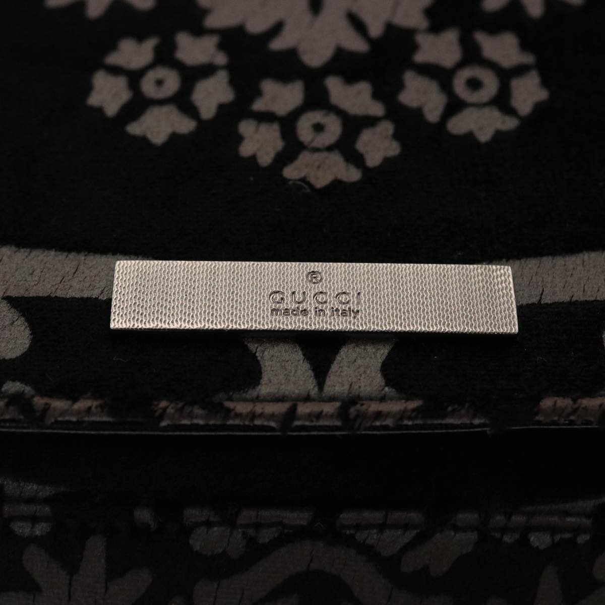 GUCCI Chain Shoulder Bag Velor Black 0013829 am4747
