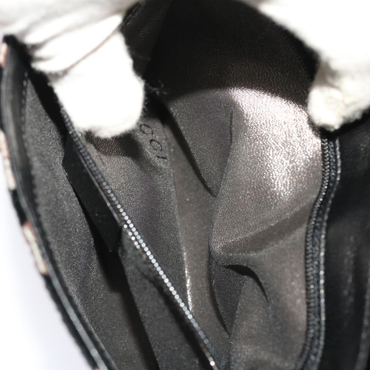GUCCI Chain Shoulder Bag Velor Black 0013829 am4747