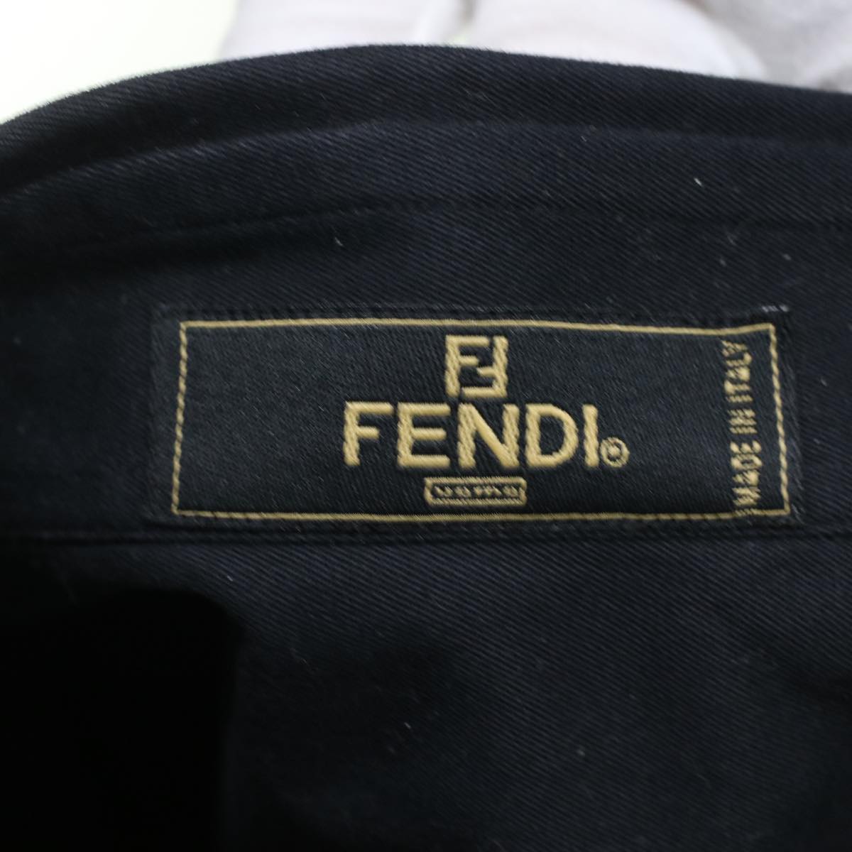 FENDI Shirt Cotton 15.5/39 Black am4785