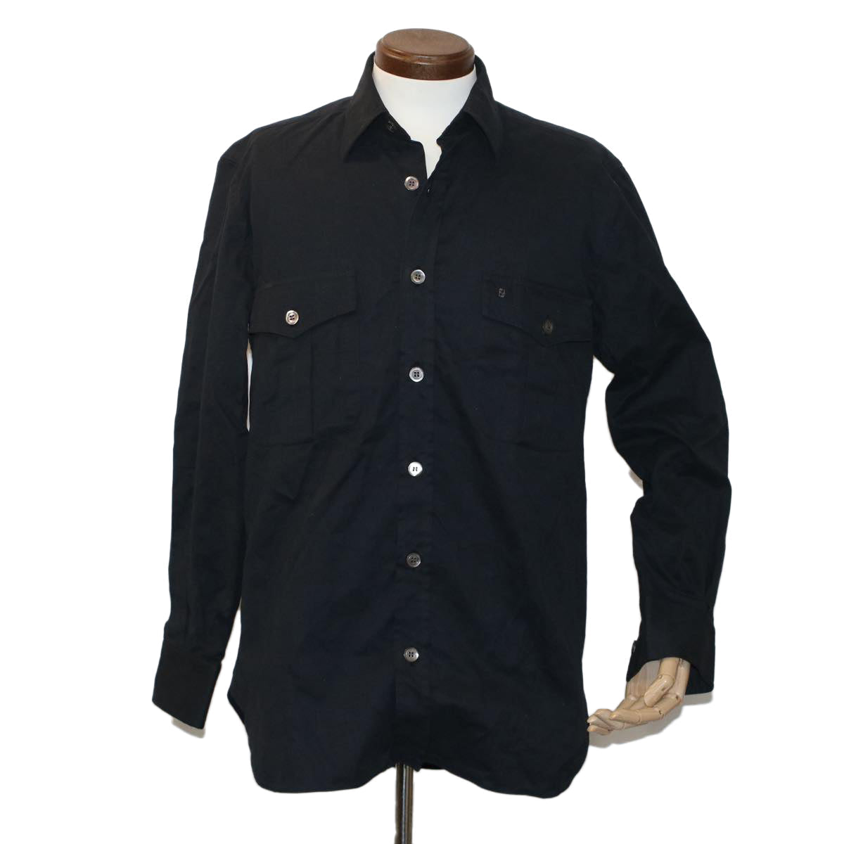 FENDI Shirt Cotton 15.5/39 Black am4785