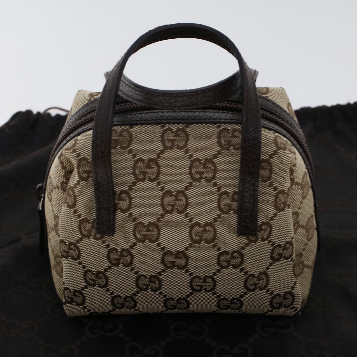 GUCCI GG Canvas Pouch Beige 124541 am4809