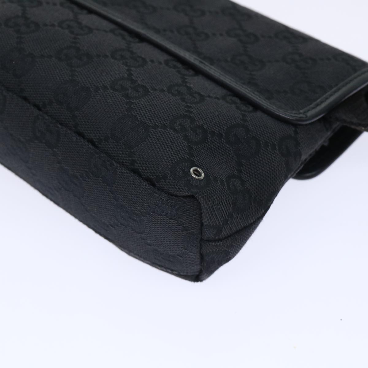GUCCI GG Canvas Waist Bag Canvas Black 92543 am4830