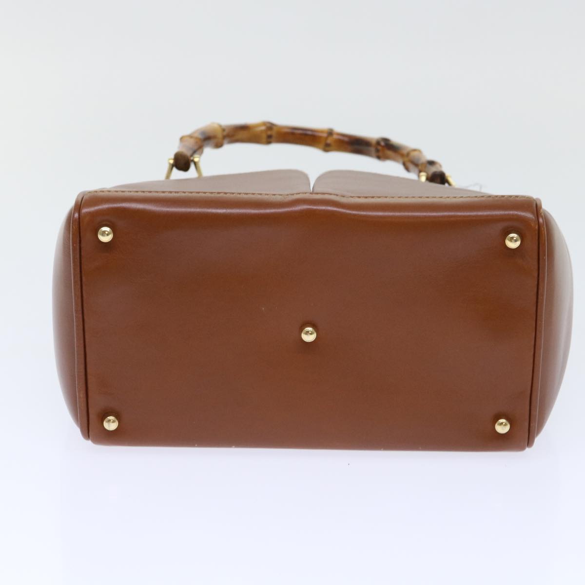GUCCI Bamboo Hand Bag Leather Black 000.1274.0290 am4842