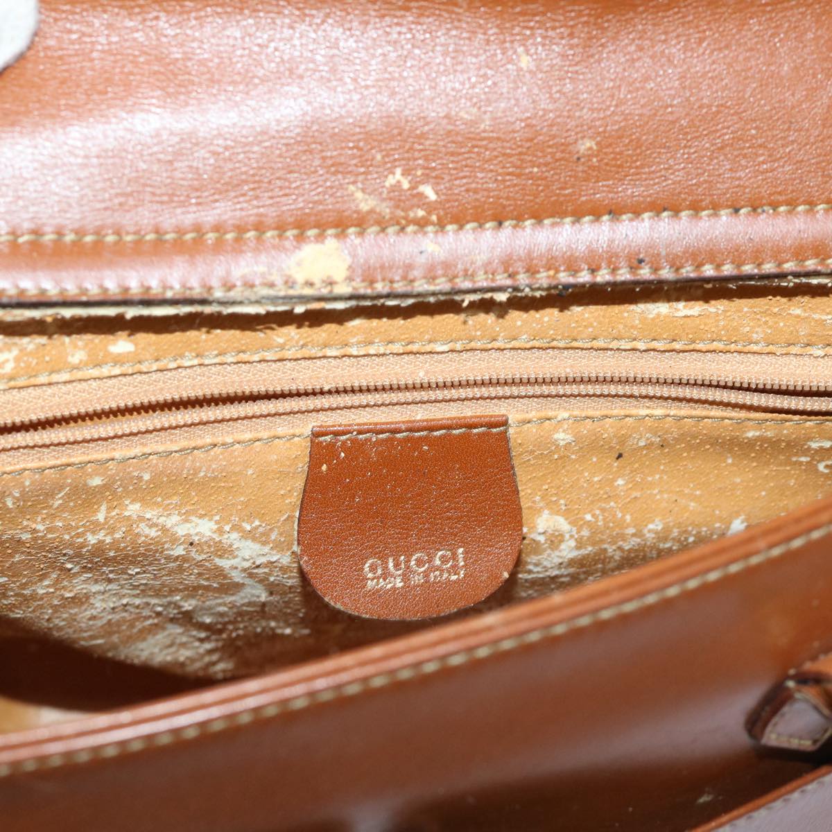 GUCCI Bamboo Hand Bag Leather Black 000.1274.0290 am4842