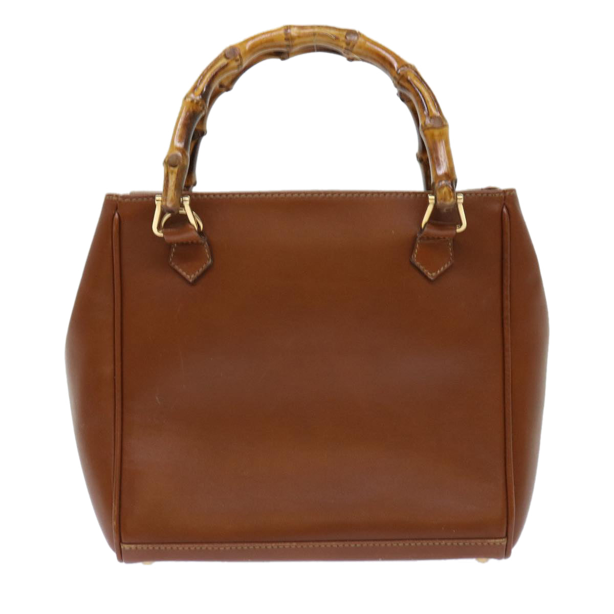 GUCCI Bamboo Hand Bag Leather Black 000.1274.0290 am4842