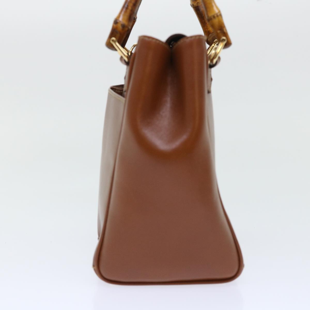 GUCCI Bamboo Hand Bag Leather Black 000.1274.0290 am4842
