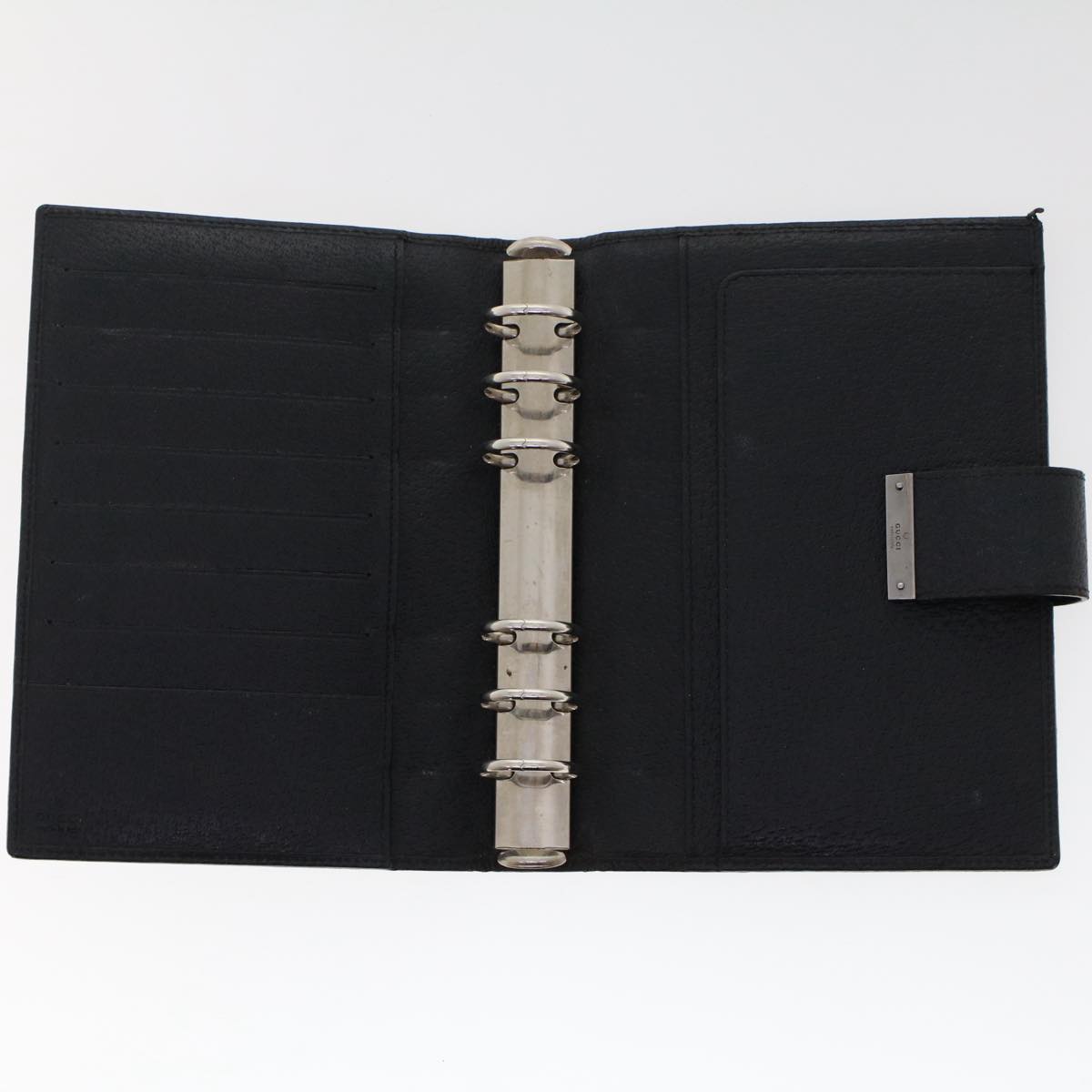 GUCCI GG Canvas Day Planner Cover Canvas Black 115241 am4862