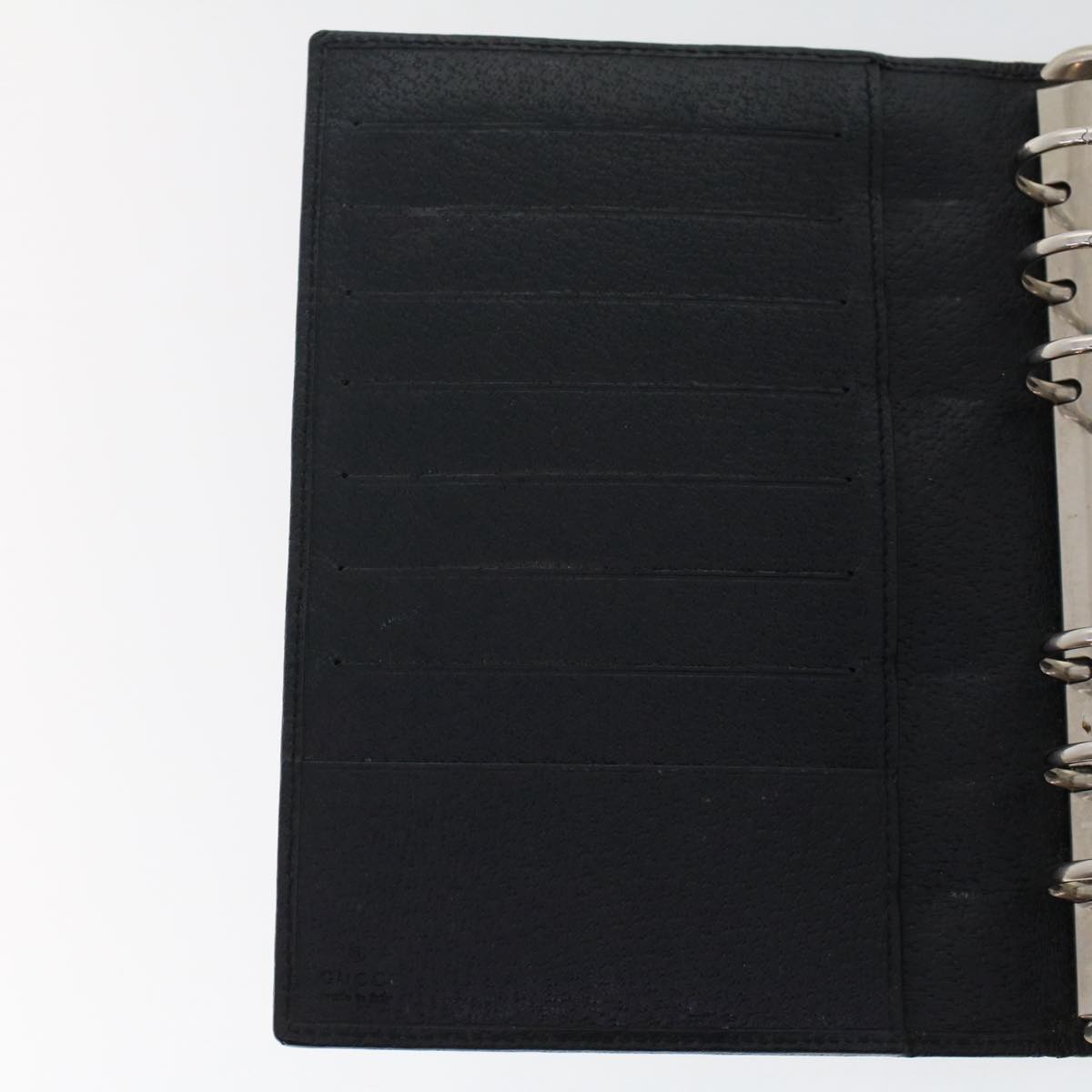 GUCCI GG Canvas Day Planner Cover Canvas Black 115241 am4862