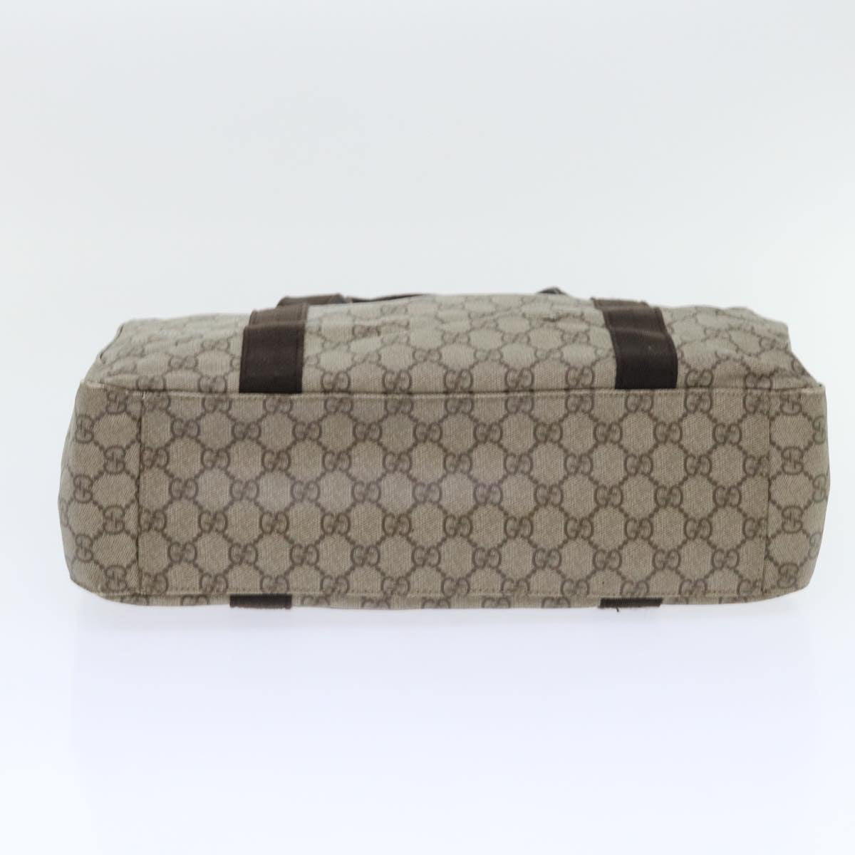 GUCCI GG Canvas Web Sherry Line Shoulder Bag PVC Leather 2Set Beige am4903