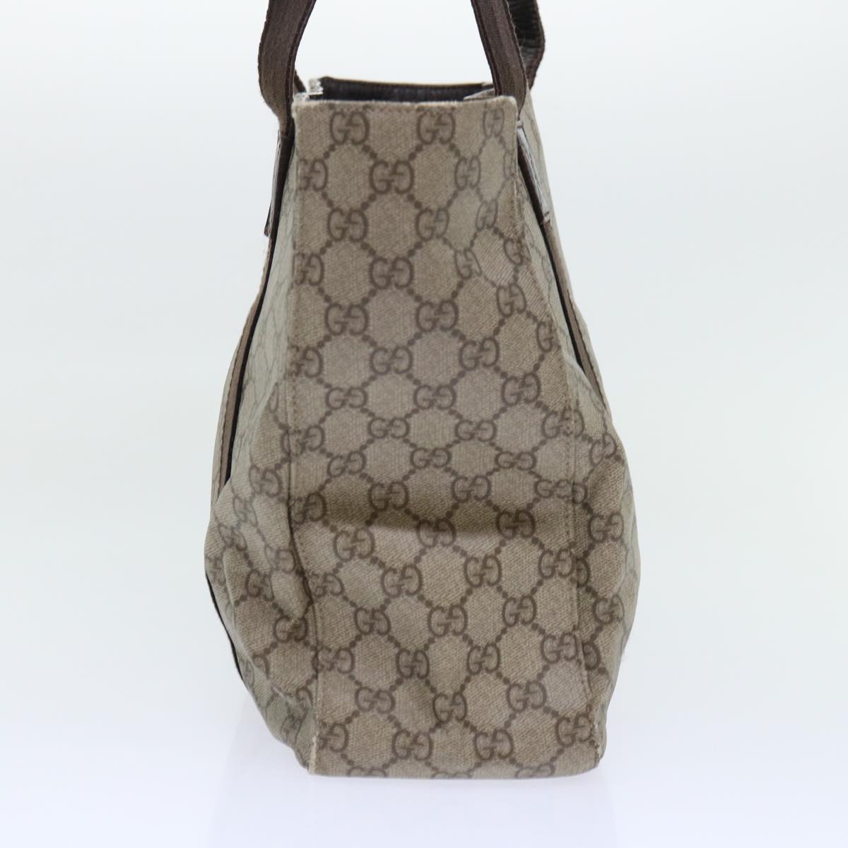 GUCCI GG Canvas Web Sherry Line Shoulder Bag PVC Leather 2Set Beige am4903