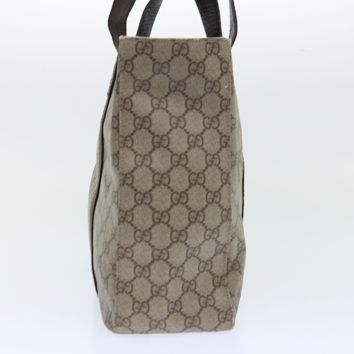 GUCCI GG Canvas Web Sherry Line Shoulder Bag PVC Leather 2Set Beige am4903