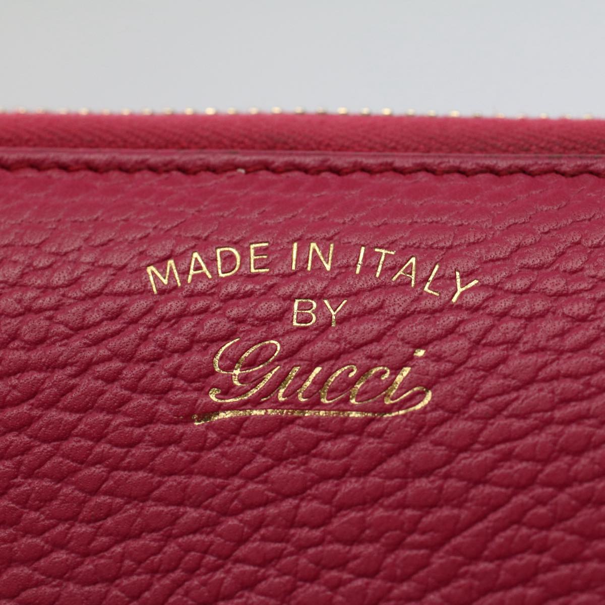 GUCCI Swing Wallet Leather Pink 354497 am4913
