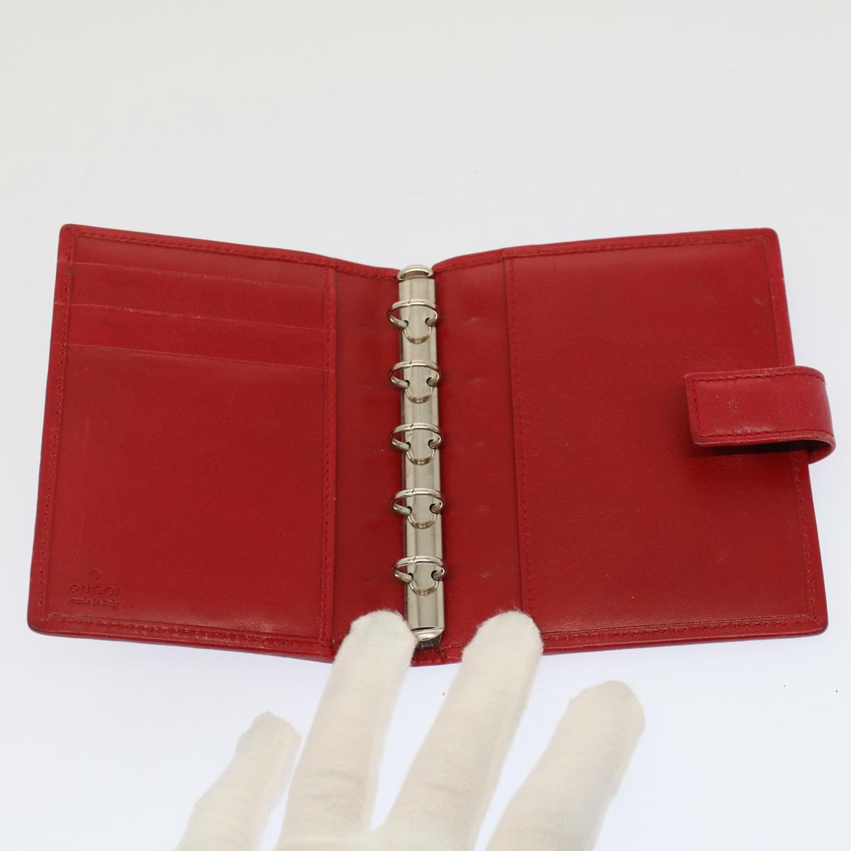 GUCCI GG Canvas Mini Day Planner Cover Red 031.2031.1014 am4916