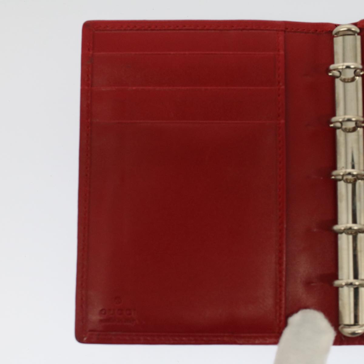 GUCCI GG Canvas Mini Day Planner Cover Red 031.2031.1014 am4916