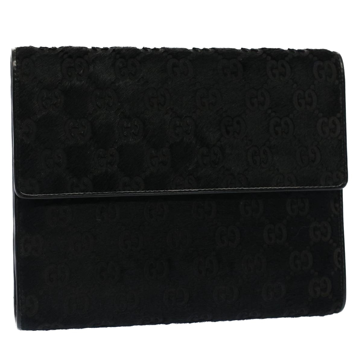 GUCCI GG Canvas Day Planner Cover Outlet Harako leather Black am4921