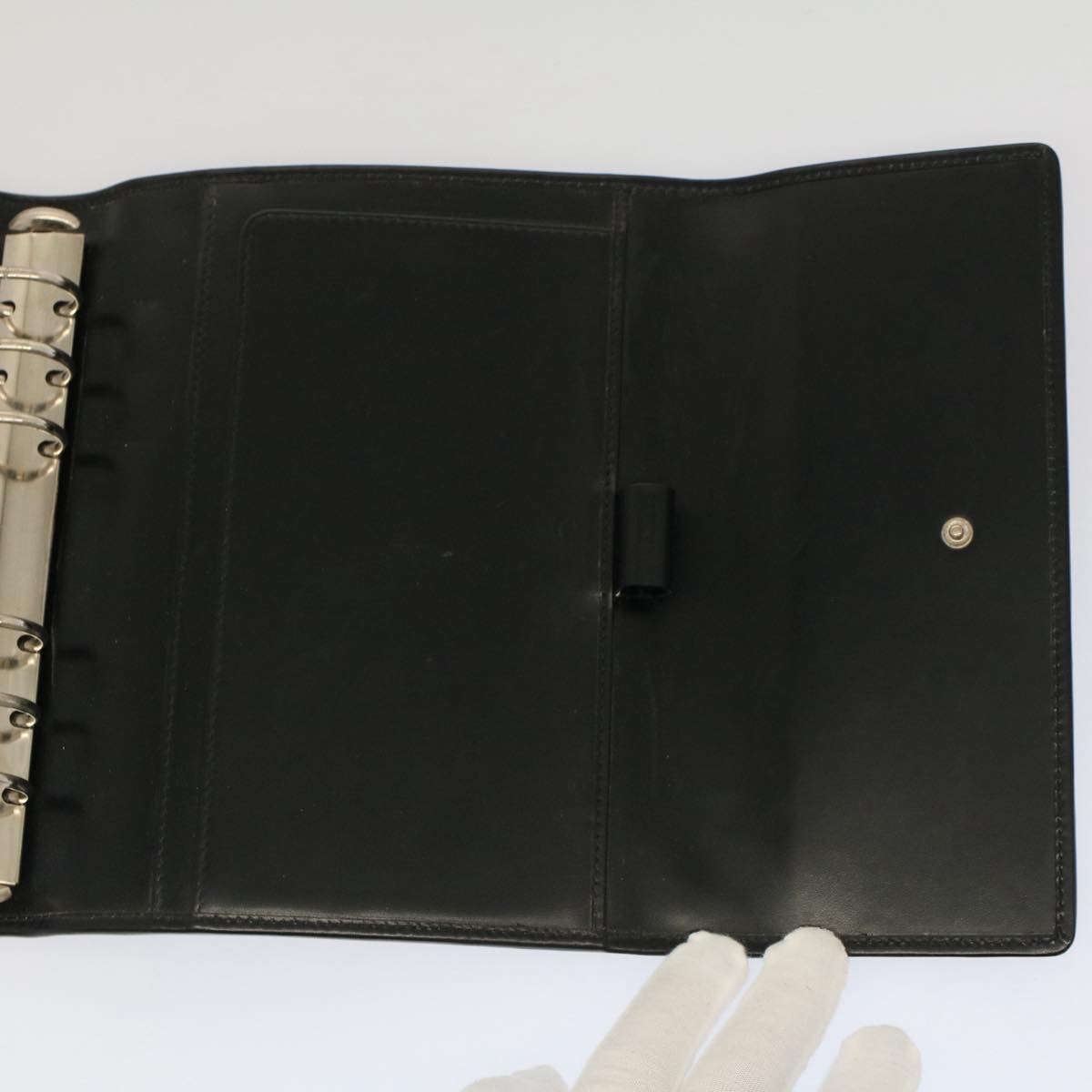 GUCCI GG Canvas Day Planner Cover Outlet Harako leather Black am4921