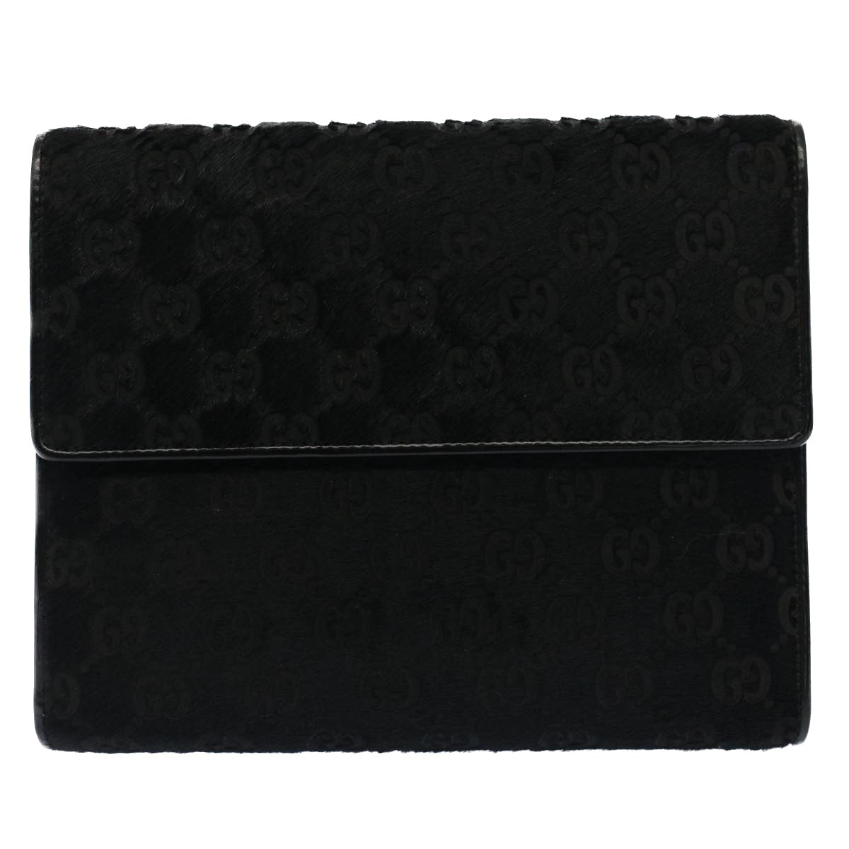 GUCCI GG Canvas Day Planner Cover Outlet Harako leather Black am4921