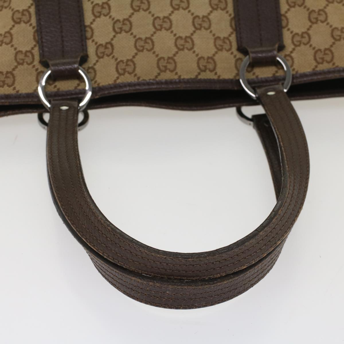 GUCCI GG Canvas Tote Bag Beige 113017 am5049