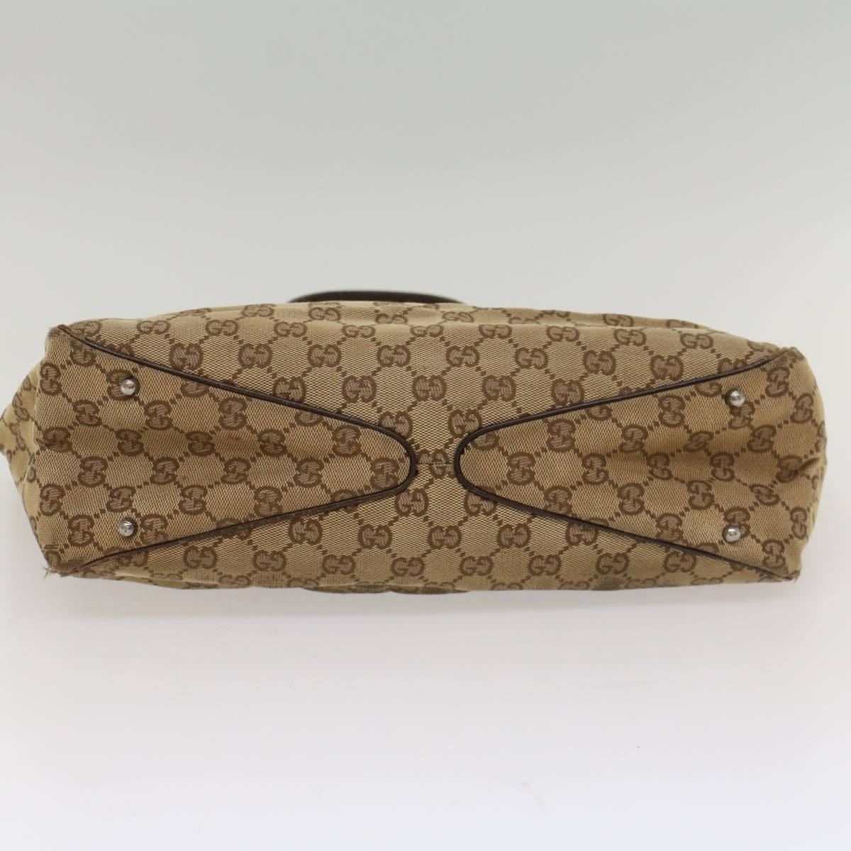 GUCCI GG Canvas Tote Bag Beige 113017 am5049