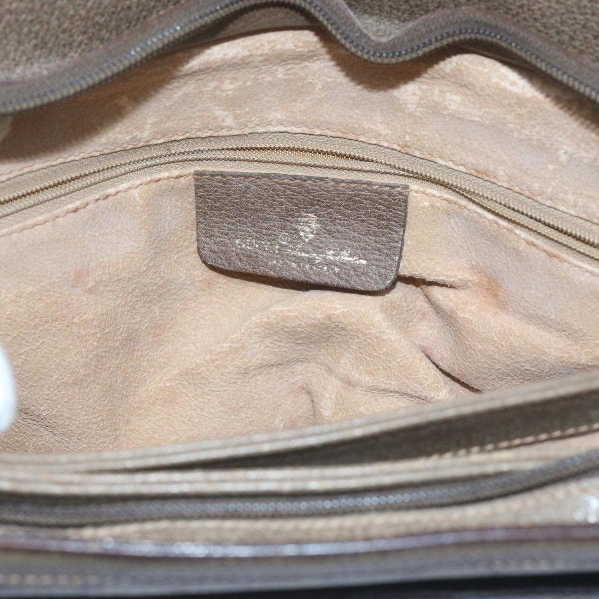 GUCCI GG Supreme Web Sherry Line Shoulder Bag Beige Red 41 02 090 am5260