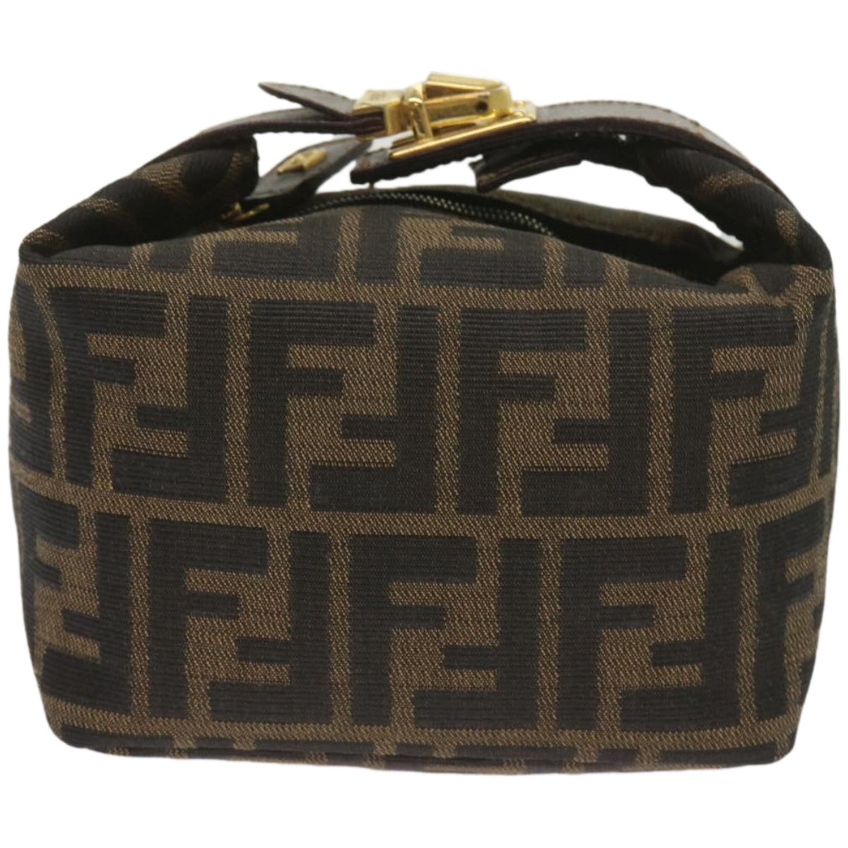 FENDI Zucca Canvas Mini Hand Bag Black Brown am5871A