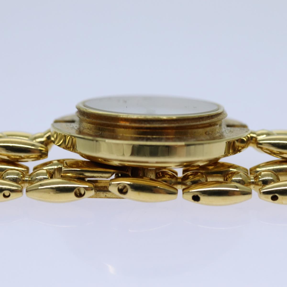 GUCCI Bezel 6 Metallic Color Watches Gold Silver Multicolor Auth am5958