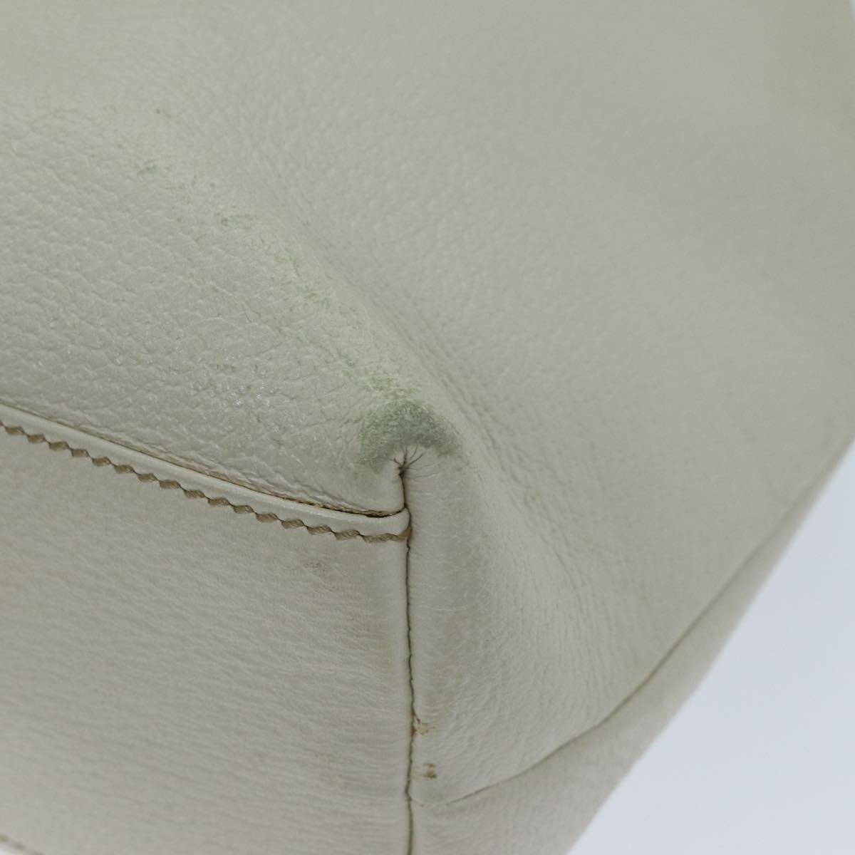 GUCCI Abbey Tote Bag Leather White 154373 am6134