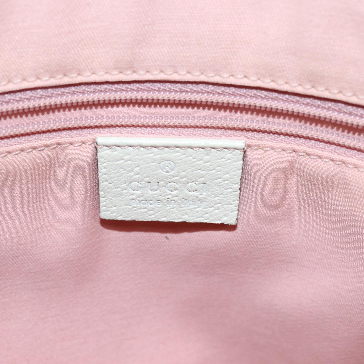 GUCCI Abbey Tote Bag Leather White 154373 am6134