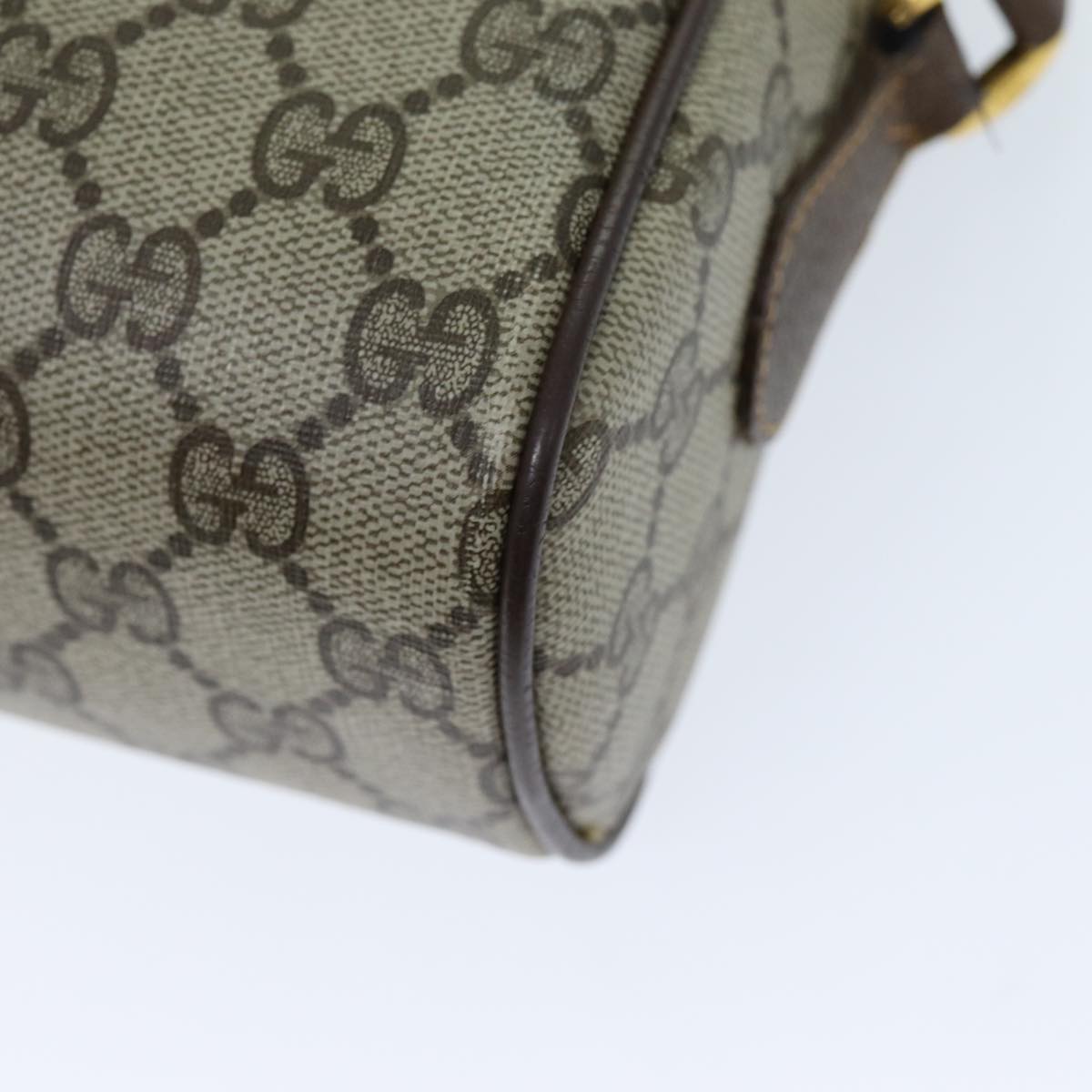 GUCCI GG Supreme Web Sherry Line Shoulder Bag PVC Beige 119 02 088 am6135