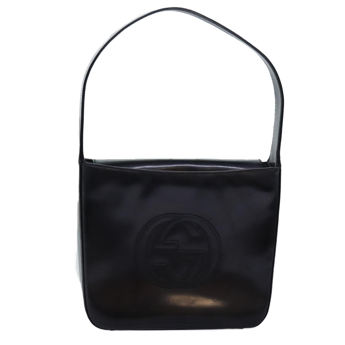 GUCCI Shoulder Bag Enamel Black 000 1186 0506 am6143