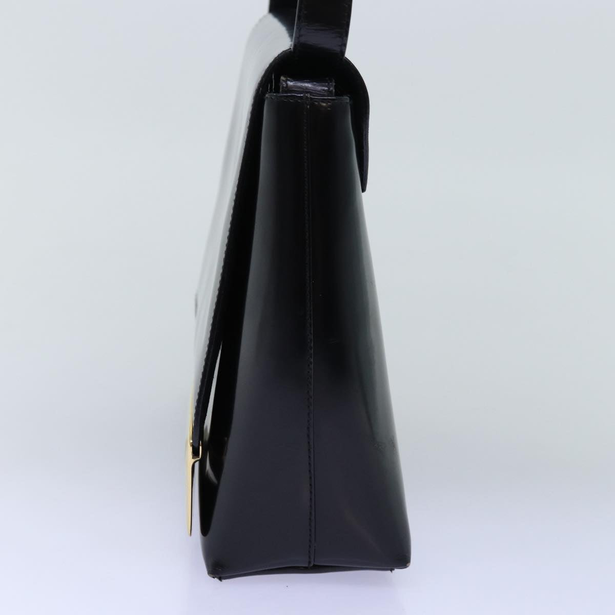 GUCCI Shoulder Bag Enamel Black 001 3444 1812 am6154