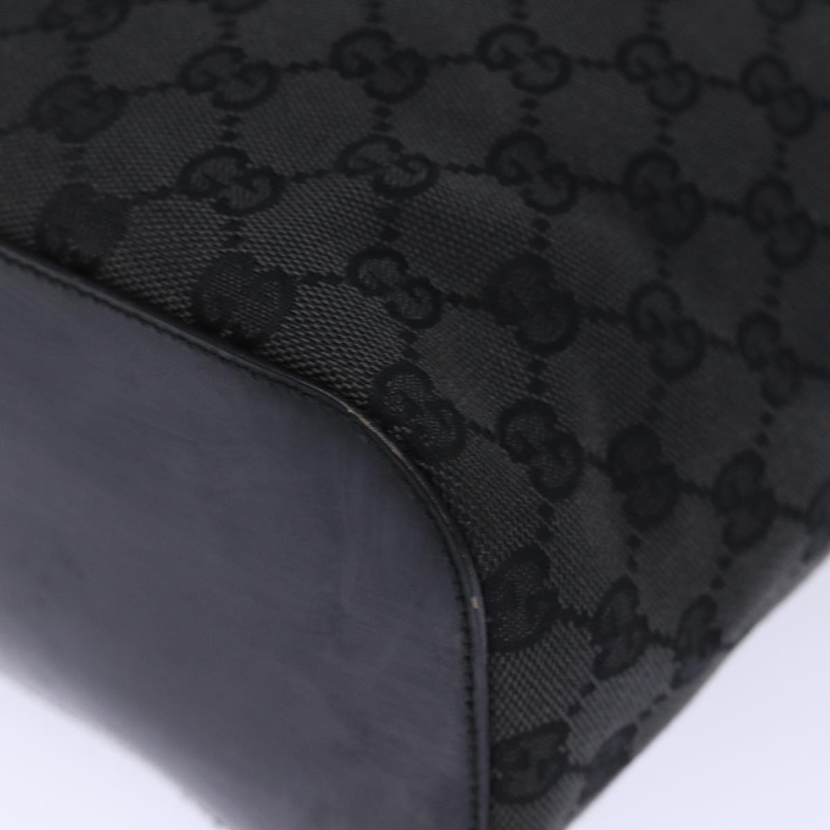 GUCCI GG Canvas Hand Bag Black 001 3750 am6155
