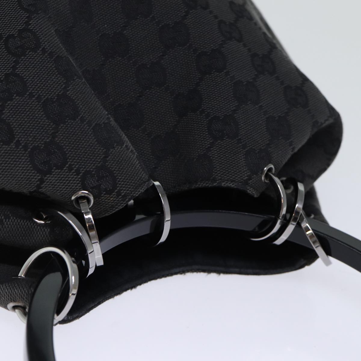 GUCCI GG Canvas Hand Bag Black 001 3750 am6155
