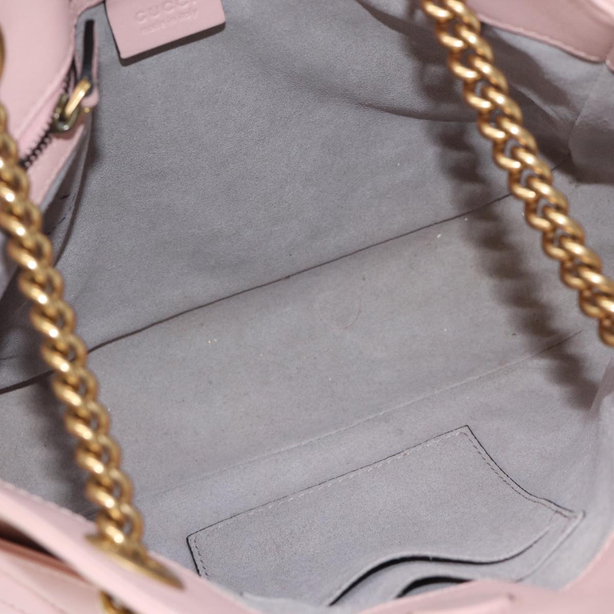 GUCCI GG Marmont Chain Shoulder Bag Pink 443501 am6172