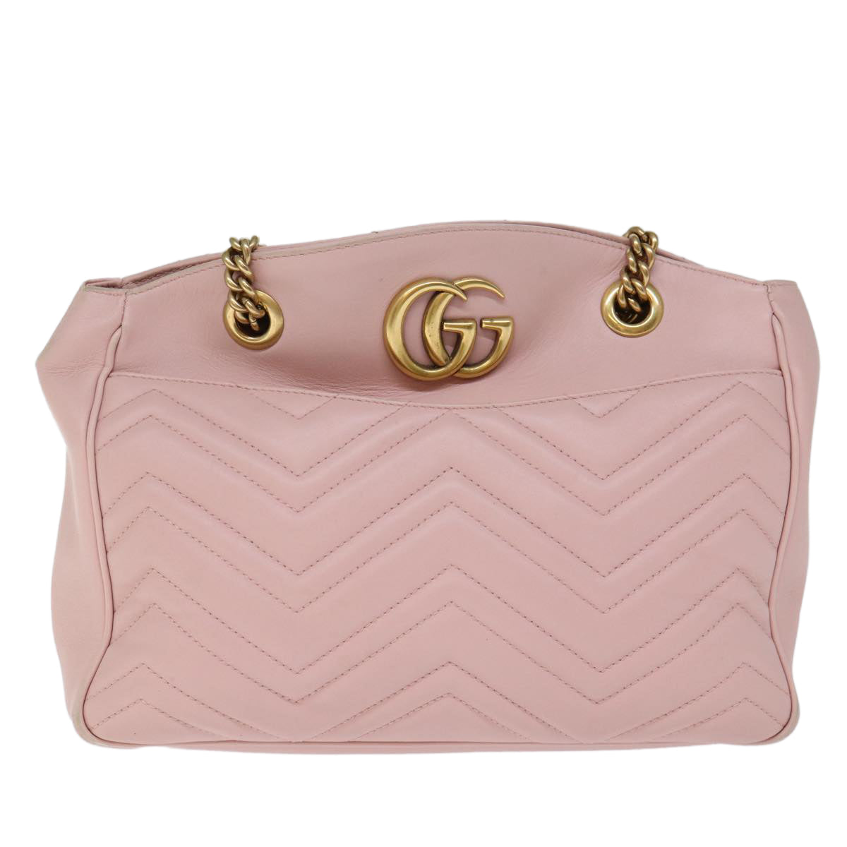 GUCCI GG Marmont Chain Shoulder Bag Pink 443501 am6172
