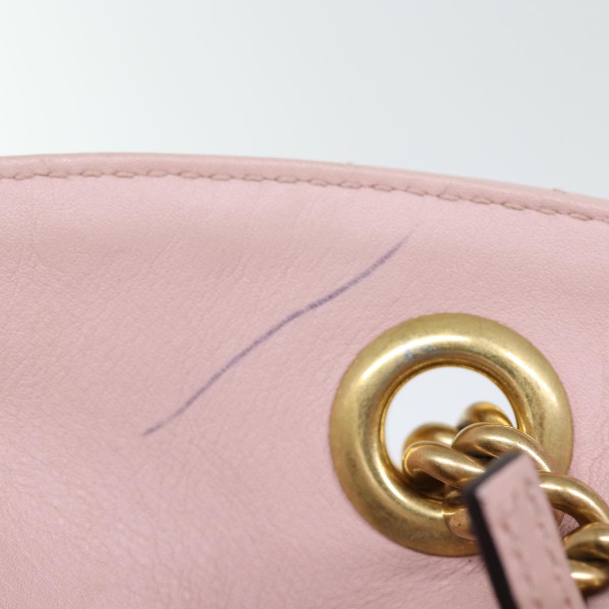 GUCCI GG Marmont Chain Shoulder Bag Pink 443501 am6172