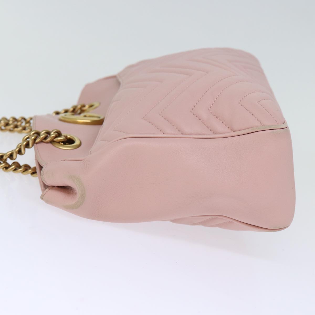 GUCCI GG Marmont Chain Shoulder Bag Pink 443501 am6172