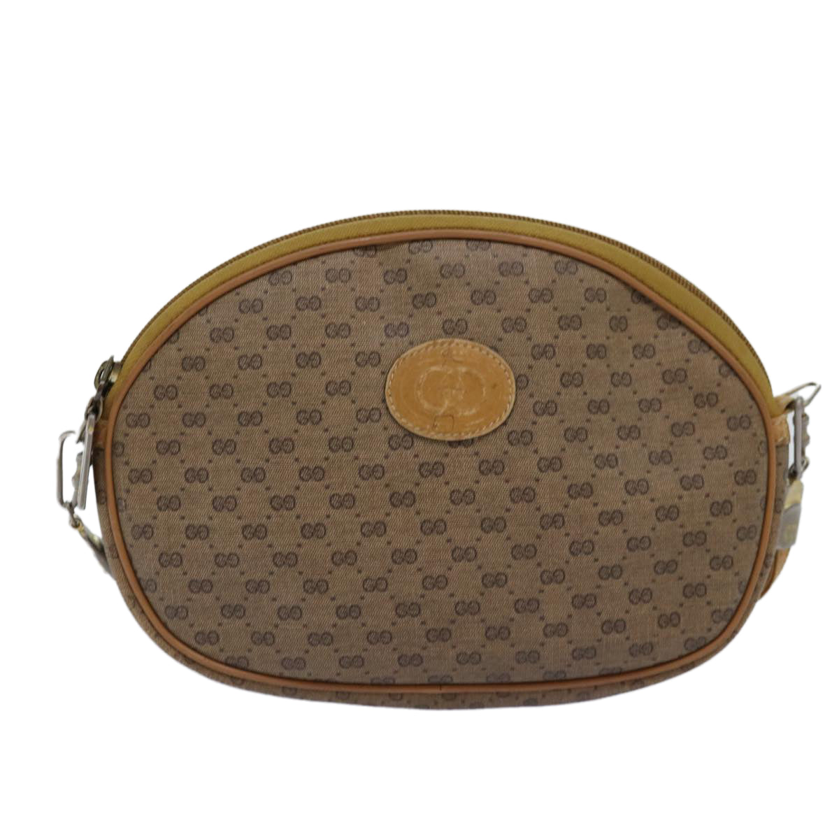 GUCCI Micro GG Supreme Shoulder Bag PVC Beige am6185