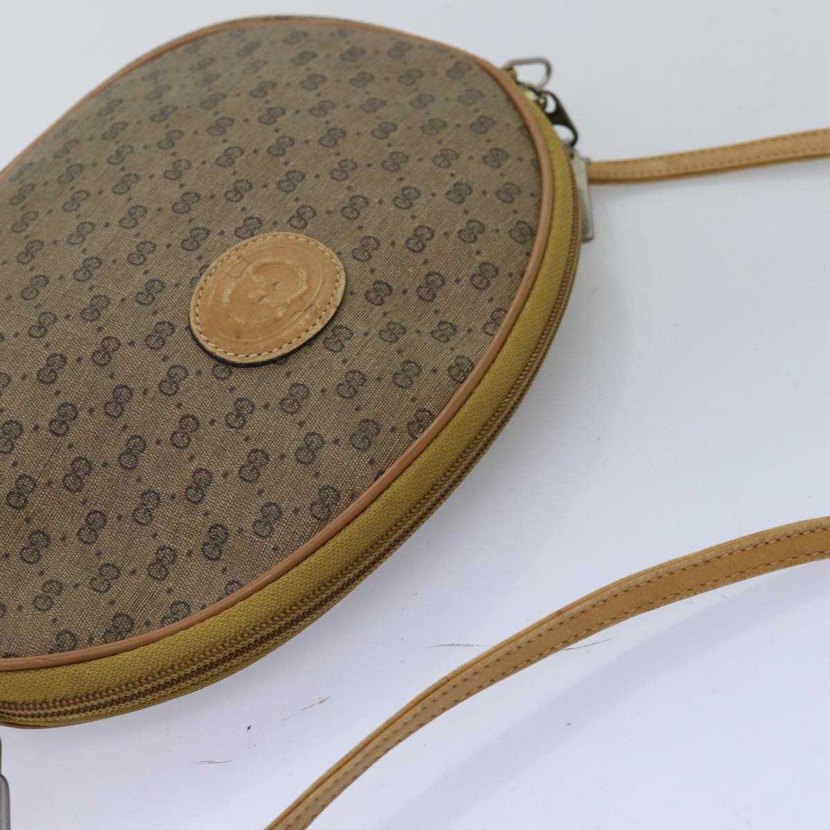 GUCCI Micro GG Supreme Shoulder Bag PVC Beige am6185