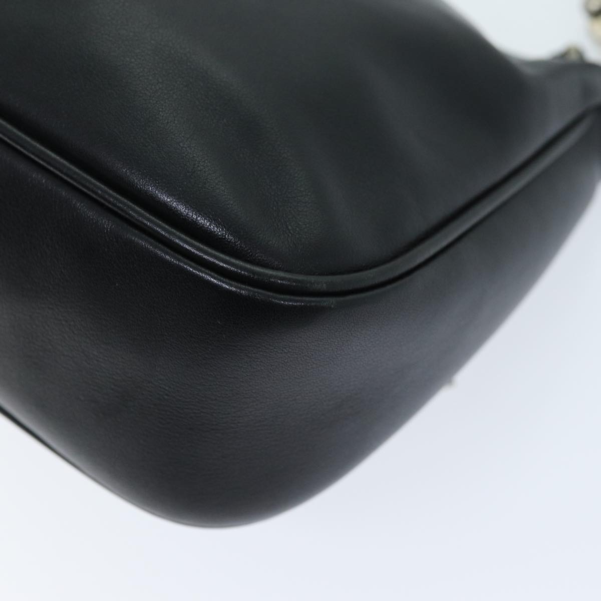 GUCCI Bamboo Shoulder Bag Leather Black 001 3865 am6186